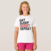 食べSleep Scout Repeatおもしろい Scoutout Gift Tシャツ (正面フル)