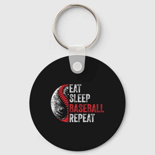 食べSleep Sell Repeatおもしろい Sell Player 2 キーホルダー (正面)