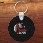 食べSleep Sell Repeatおもしろい Sell Player 2 キーホルダー (正面)