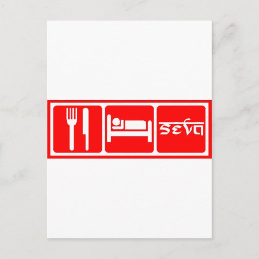 食べSleep,Seva ポストカード (正面)