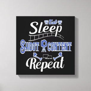 食べSleep Shoot Content Repeat キャンバスプリント