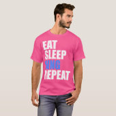 食べSleep Sing Repeat Chair Chorus Band Singer Ope Tシャツ (正面フル)