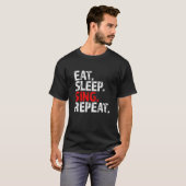 食べSleep Sing Repeat Lead Vocalist Vox Frontman F Tシャツ (正面フル)