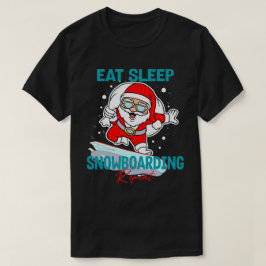 食べSleep Snowboarding Repeat Christmasパーティー クール Tシャツ