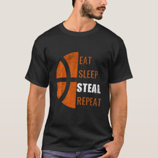 食べSleep Stealy Pocket男性おもしろい女性 Tシャツ