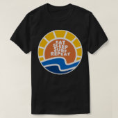 食べSleep Surf Repeat Tシャツ (デザイン正面)