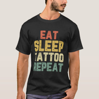 食べSleep Tattoo Repeat Artist クール Tattooist Vint Tシャツ