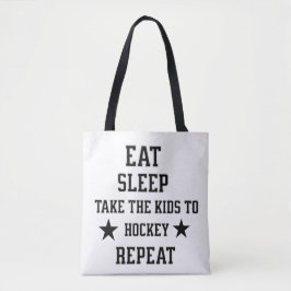 食べSleep The Kids to Hockey Repeat トートバッグ