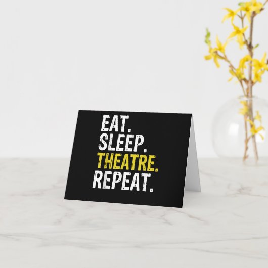 食べSleep Theater Repeat Actor Gift カード (黄色い花)