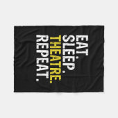 食べSleep Theater Repeat Actor Gift フリースブランケット (正面(横))