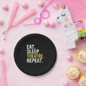 食べSleep Theater Repeat Actor Gift ペーパープレート (パーティー)