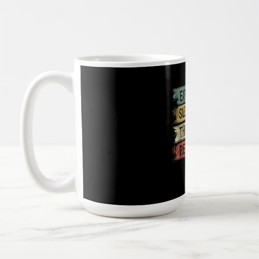 食べSleep Theater Repeat Theater Tech Gift Actor コーヒーマグカップ (左)