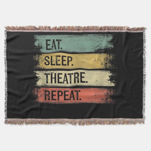 食べSleep Theater Repeat Theater Tech Gift Actor スローブランケット (正面)