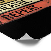 食べSleep Theater Repeat Theater Tech Gift Actor ポスター (角)