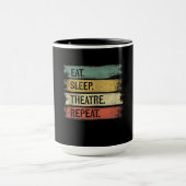 食べSleep Theater Repeat Theater Tech Gift Actor マグカップ (中央)