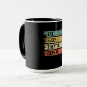 食べSleep Theater Repeat Theater Tech Gift Actor マグカップ (正面左)
