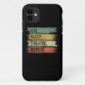 食べSleep Theater Repeat Theater Tech Gift Actor Case-Mate iPhoneケース (裏面)
