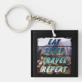 食べSleep Travel Repeat - Machu Picchu，ペルー キーホルダー (正面)