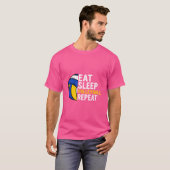 食べSleep Volleyball Repeatおもしろい Volleyball Playe Tシャツ (正面フル)