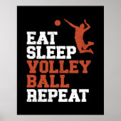 食べSleep Volleyball Repeat Volleyball Boy Gift ポスター (正面)