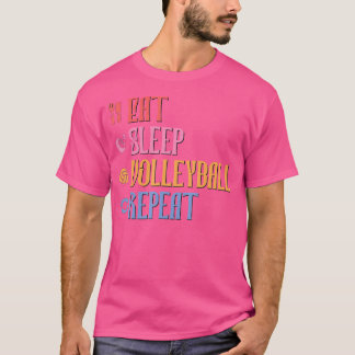 食べSleep Volleyball Repeat Volleyball Team Tシャツ