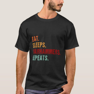 食べSleep Warhammers Repeat Gamer Gaming Vid Tシャツ