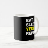 食べSleep Yet Repeatおもしろい Dance Slang Basketball コーヒーマグカップ (正面右)