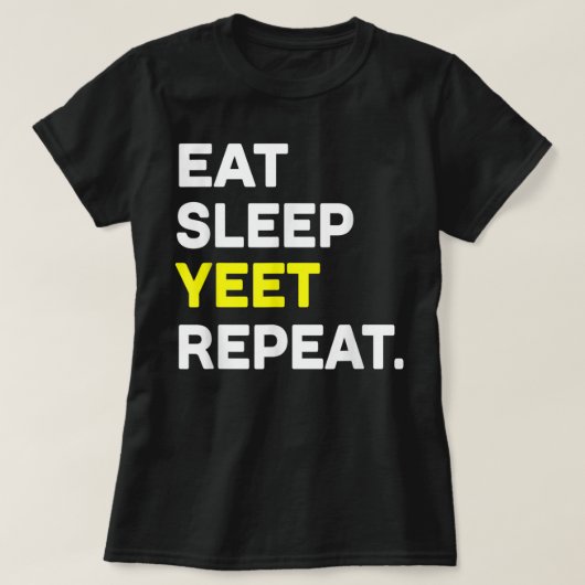 食べSleep Yet Repeatおもしろい Dance Slang Basketball Tシャツ (デザイン正面)