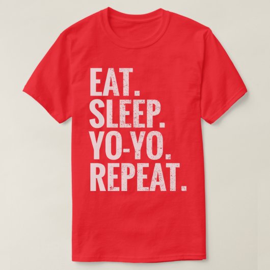 食べSleep Yo Yoリピート Tシャツ (デザイン正面)
