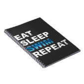 食べSwimリピーター – ギフトおもしろいfor泳ぐ人 ノートブック (右側)