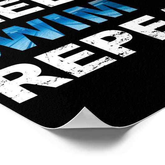 食べSwimリピーター – ギフトおもしろいfor泳ぐ人 ポスター (角)