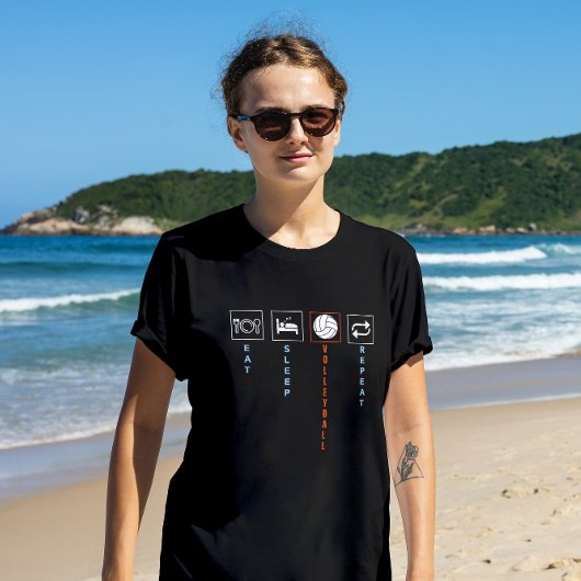 食べTシャツ、スリープ、バレーボール、リピート トライブレンドＴシャツ