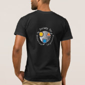 食べTシャツMをスリープ、インプリント、リピート暗布 Tシャツ (裏面)