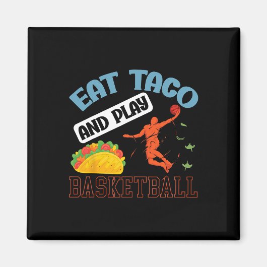 食べTacoと遊Bysketbyll Mexico Cinco De Mayo マグネット (正面)