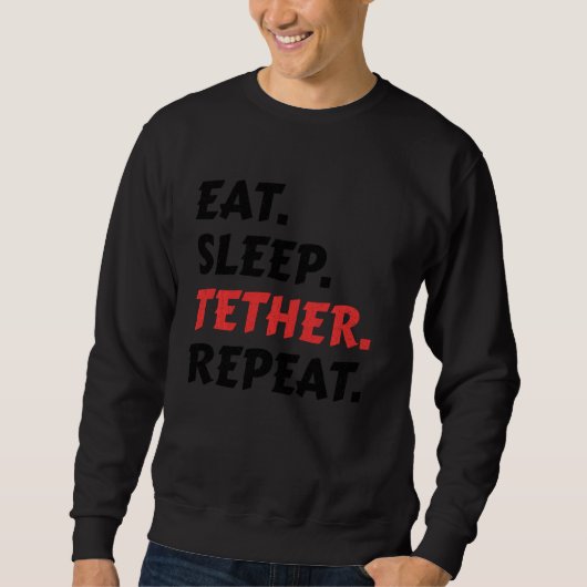 食べTether Repeat CryptoアイディアCryptocurrency スウェットシャツ (正面)