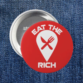 食べThe Rich - はっきりした Red Repestanceボタン 缶バッジ