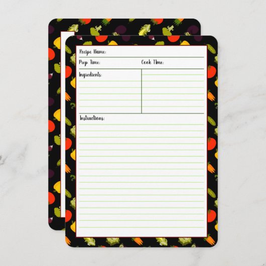 食べVeggiesレシピカード 招待状 (正面/裏面)