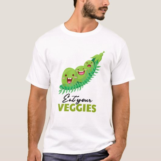 食べVeggies枝豆ビーガン野菜オーガニックF Tシャツ (正面)
