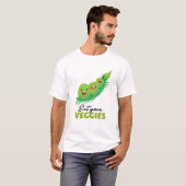 食べVeggies枝豆ビーガン野菜オーガニックF Tシャツ (正面フル)