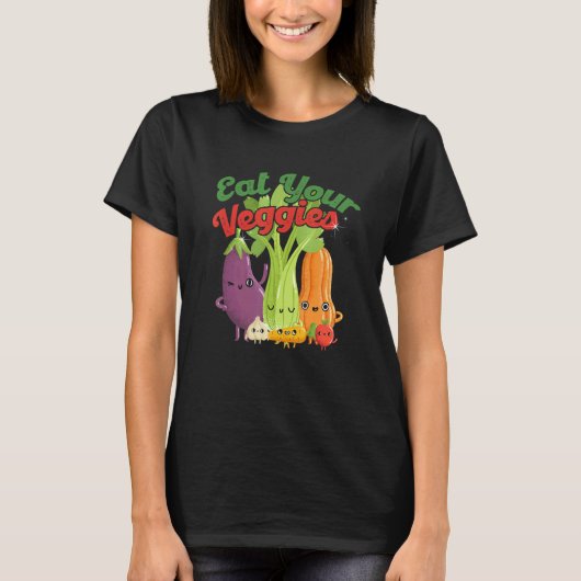 食べVeggies Plant食べのベジタリアンビーガンAni Tシャツ (正面)