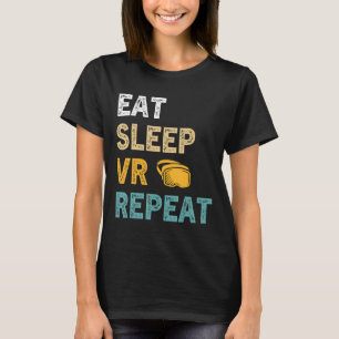 食べVRリピートGamer Virtual Reality VR Dev Tシャツ