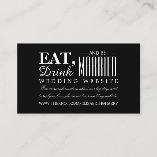 食べWebサイ結婚した結婚ト エンクロージャーカード (正面)