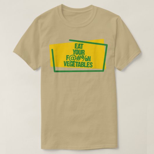 食べYour Aegetaryおもしろいグルメベジタリアン Tシャツ (デザイン正面)