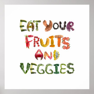 食べYour Fruits and Veggies Healthy Food ポスター