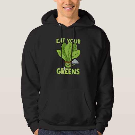 食べYour Greens Kale Spinach パーカ (正面)