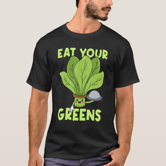 食べYour Greens Kale Spinach Tシャツ (正面)
