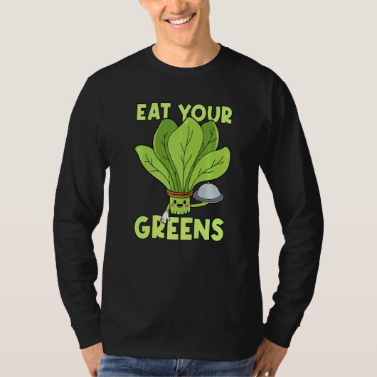 食べYour Greens Kale Spinach Tシャツ (正面)