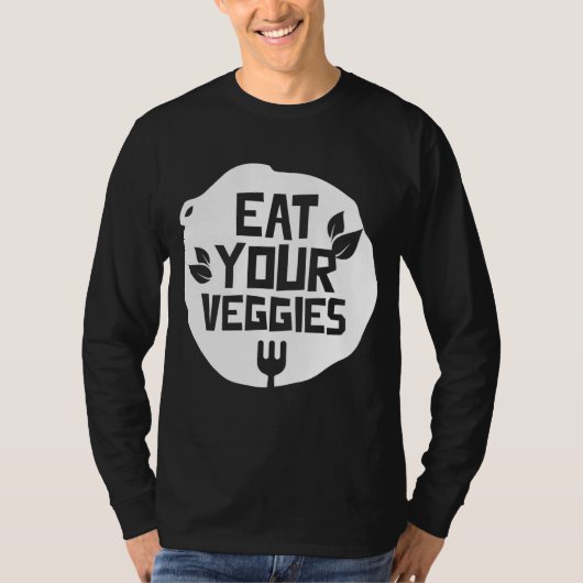 食べYour Veggies野菜ガーデンベジタリアンプラン Tシャツ (正面)