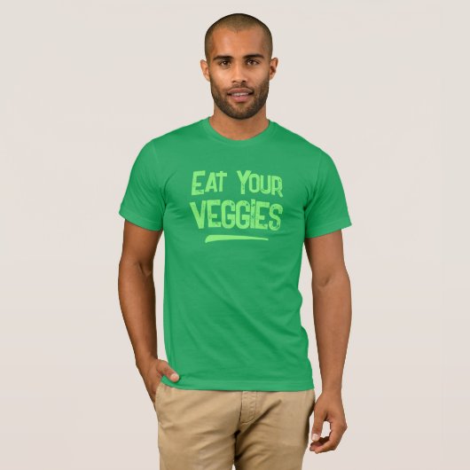食べYour Veggies Men's Tシャツ (正面フル)