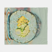 食を愛する人への寿司の贈り物 フリースブランケット (正面(横))